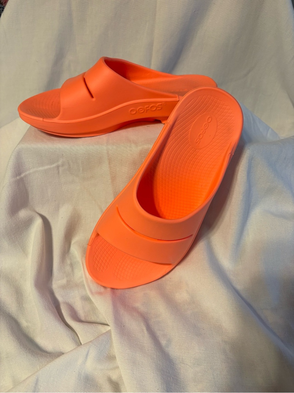 OOFOS Women’s Slide Sandals - Bright Coral